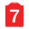Signmission Designer Series Sign-Sign W/ Number 7, Red & White Aluminum Sign, 18" x 24", RW-1824-22901 A-DES-RW-1824-22901 - alternate 1